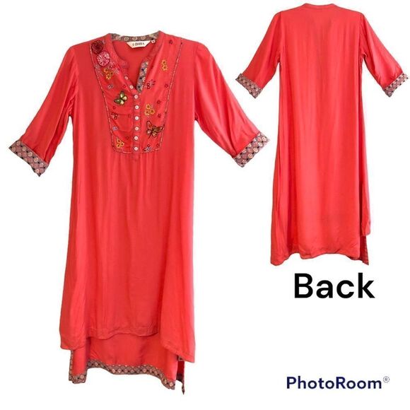 BIBA Women’s Pink Kurta Size 34 - Picture 1 of 13